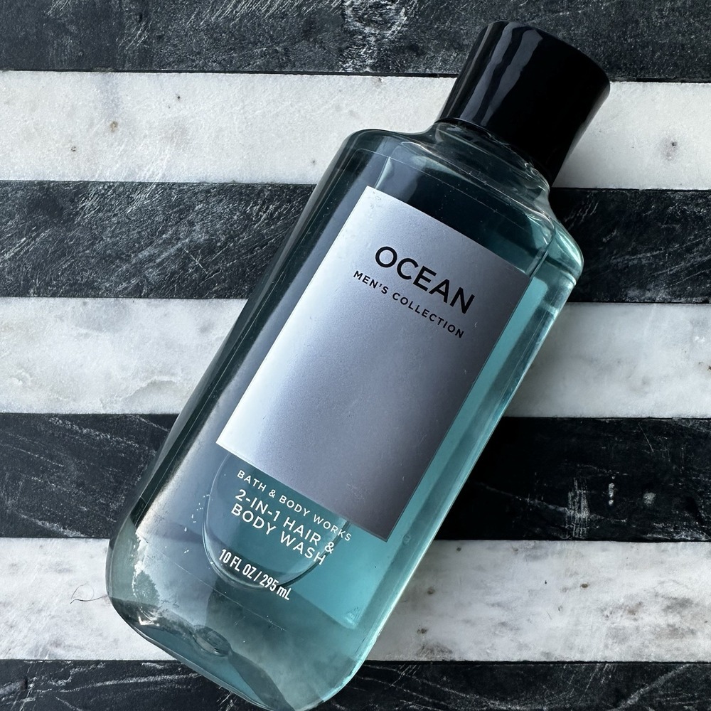 Bath & Body Works Men's Ocean 2-in-1 Hair & Body Wash Shampoo Full Size 10 Oz